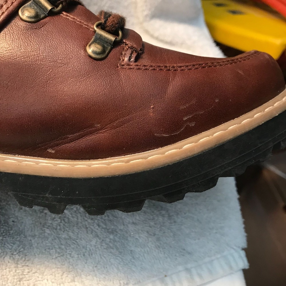 Target Women's Brown Combat Boots With Side Zipper - Size 8.5 - Picture 10 of 14